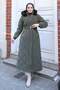 Nova Belted Quilted Coat Khaki 3000