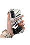 Samsung Galaxy A35 Compatible Stylish Racing Car Pattern Acrylic Back Panel Silicone Edge Shock Absorbing Case