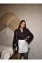 Brown double crop jacket