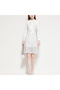 Women's White Long sleeve Dress - 7