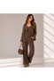 Women's Sequin Detailed Mesh Cardigan Top and Bottom Stylish Three-Piece Set Mta2467 - 2