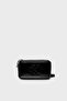 Shiny Women's Handbag with Logo and Adjustable Strap