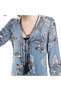 Women's Blue Floral Maxi Dress - 3