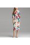 Women's Multicolor Floral Midi Dress - 3