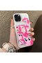 حافظة لهاتف آيفون 12 برو ماكس متوافقة مع Pinkie Pie متعددة الوجوهات مطبوعة بطباعة متعددة الوجوهات من الأكريليك الصلب مع إطار من السيليكون الناعم - 2