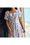 Women's White Floral Dress - 7