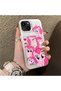 iPhone 14 Plus/15 Plus Compatible Pinkie Pie Multiple Face Expression Printed Hard Acrylic Back Soft Silicone Frame Case - 2