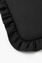 Set of 2 Black Ruffled Decorative Throw Pillow Covers 100% Cotton 45X45 cm - 5