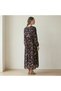 Women's Black Pink Floral Round neck Maxi Dress - 4