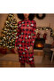 Women's Red Christmas Long sleeve Dress - 4