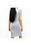 Women's Gray V-neck Short sleeve Dress - 2
