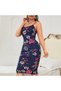 Women's Floral Bodycon Sleeveless Dress - 3