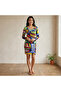 Women's Multicolor Bodycon Long sleeve Mini Dress
