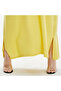 Women's Yellow Embroidered Maxi Dress - 5