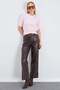 Floral Embroidered Crew Neck Short Sleeve Knit Sweater - 4