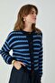 Cedar Cotton Hairy Cardigan Navy Blue - 3