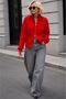 Women's Mock Neck Double Zippered Knitwear Cardigan - 4