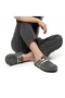 Mc401-Sue Smoked Genuine Suede Leather Modular Velcro Striped Unisex Orthopedic Cork Sole Sabo Slippers - 5