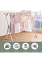 Adjustable & Foldable Clothes Drying Rack | Space-Saving Laundry Dryer with Multiple Tiers - 4