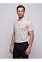 Beige Micro Patterned Men's Polo Neck T-Shirt - 2