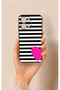 Oppo A6 Pro Compatible Striped Heart Pattern Silicone Case
