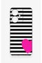 Realme C55 Compatible Striped Heart Pattern Silicone Case - 3