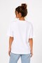 Women's Crew Neck Oversize Printed Tshirt White - 2
