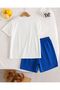 Children's Lemon Hello Printed T-Shirt Shorts Set - 2