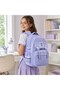 Girl's plaid detail school backpack – multi-compartment, adjustable straps - 4