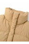 Stone Printed Hakim Collar Inflatable Vest with Elastic Waist Beige - 3