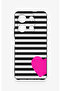 Infinix Note 30 Compatible Striped Heart Pattern Silicone Case - 2
