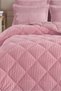 Striped Jacquard Wellsoft Single Sleeping Set with Elastic Sheet 3 Pieces