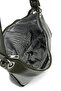 Women's Shoulder Bag Sofia Khaki with Metal Ring and Clip Detail - 5