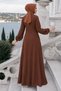 Side Buckle Ayrobin Dress Brown Hm2914 - 4