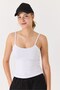 Women's Strappy Crop Blouse White - 3