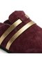 Mc401-Sue Burgundy Genuine Suede Leather Modular Velcro Striped Unisex Orthopedic Cork Sole Sabo Slippers - 2