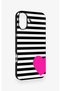 iPhone 16 Plus Compatible Striped Heart Pattern Silicone Case - 3