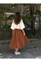 Valerie Flared Long Skirt Women's Brick Red - 4