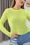 Neon Green Mesh Blouse - 4