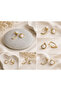 Pearl Detail Steel Earrings - 2