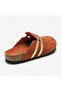 Mc401-Sue London Genuine Suede Leather Modular Velcro Striped Unisex Orthopedic Cork Sole Sabo Slippers - 4