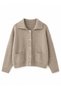Darcy Polo Collar Pocketed Knitwear Cardigan Women's Stone Colored