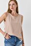 Women's Zero Sleeve Cross Back Design Athlete Top Stone - 5