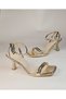 Women's Leopard Summer Heeled Shoes Thin Heels - 4
