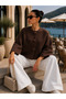 Women's Oversize Knitwear Jacket-Looking Cardigan – Stylish Sporty Casual Short Length with Thin Sleeves