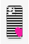 Oppo Reno 15 Pro 5g Compatible Striped Heart Pattern Silicone Case - 2