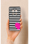 Honor Magic 7 Lite 5g Compatible Striped Heart Pattern Silicone Case