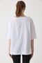 Women's V-Neck Oversize Casual Tshirt White - 5