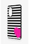 Huawei Nova 9Se Compatible Striped Heart Pattern Silicone Case - 4