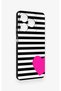 Realme C63 Compatible Striped Heart Pattern Silicone Case - 3